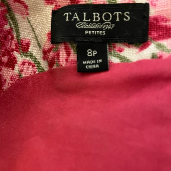 Talbot’s pink linen floral dress NWOT - Picture 5 of 5